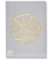 Quran engraved velvet cover & gilding (bluish pages) - White