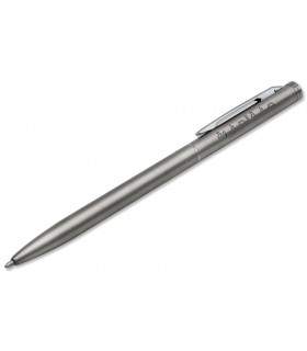 Beautiful thin and classy metal engraved pen - SifatuSafwa - قلم حبر جاف معدني رمادي صفة الصفوة