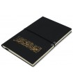 A5 Deluxe Flexible Softcover Black Notebook with golden calligraphy
