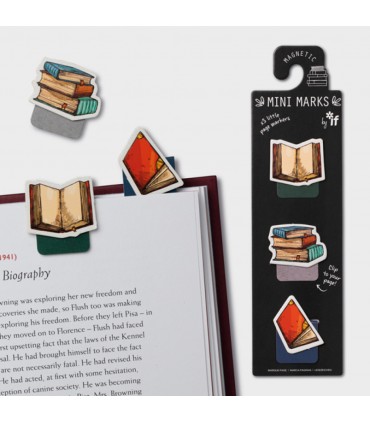 3 mini marque-pages magnétiques rétro - Livres