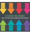 Marque-pages & repères polyvalents : 8 flèches colorées à clipser