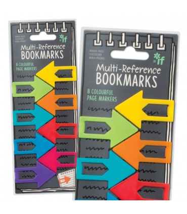 Marque-pages & repères polyvalents : 8 flèches colorées à clipser