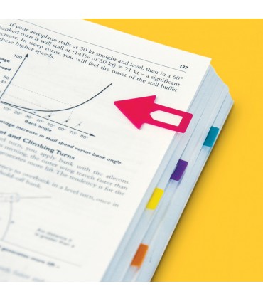 Marque-pages & repères polyvalents : 8 flèches colorées à clipser