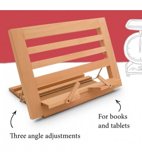 Adjustable Wooden Reading Rest (Books and Tablets)