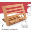 Adjustable Wooden Reading Rest (Books and Tablets)