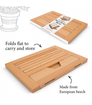 Support à livre en bois réglable (livres et tablettes)