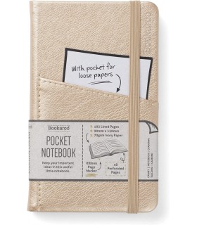 Carnet de notes Or avec poche frontale (A6) - Bookaroo