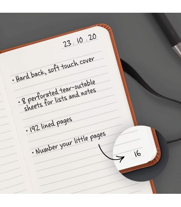 Brown Notebook with front pocket (A6) Journal - Bookaroo