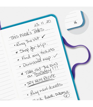Carnet de notes Noir avec poche frontale (A6) - Bookaroo