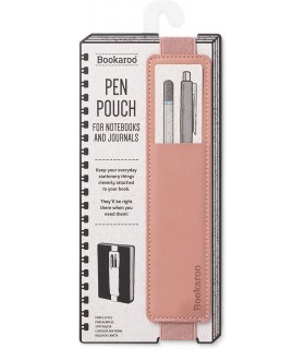 Etui à stylos Rose blush à attacher sur un livre/carnet de notes