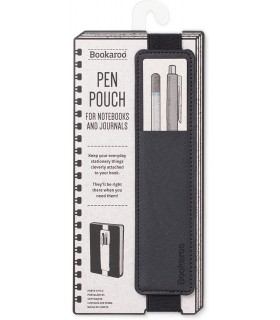 Etui à stylos Noir à attacher sur un livre/carnet de notes