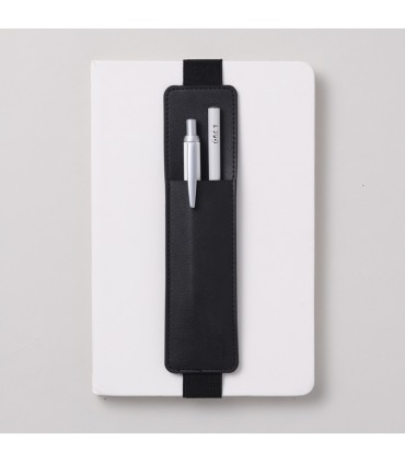 Black Pen Pouch to be attached on a book/notebook