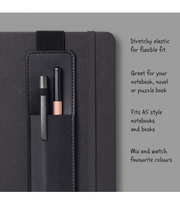 Black Pen Pouch to be attached on a book/notebook