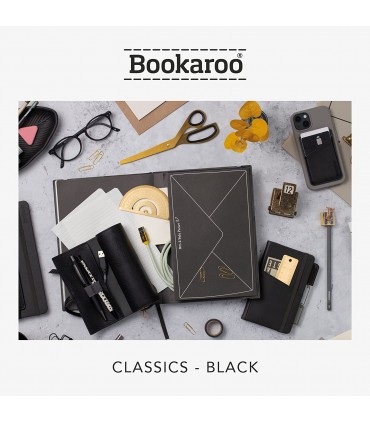 Black Pen Pouch to be attached on a book/notebook