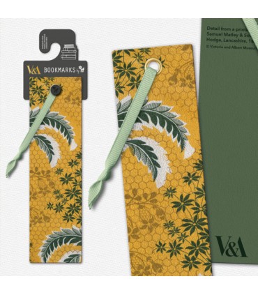 Magnifique marque-page à motifs - "Feuilles sur nid d'abeille".