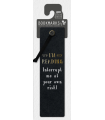 Thick black and gold funny Bookmark - Interrupt me at your own risk