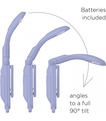 Petite lampe torche pour livre - Mauve