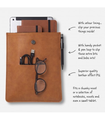 Pochette pour vos livres ou documents - Marron - Bookaroo