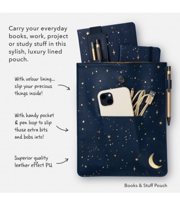 Pack Papeterie spécial Ramadan - Lune et étoiles dorées et nuit bleue- Bookaroo