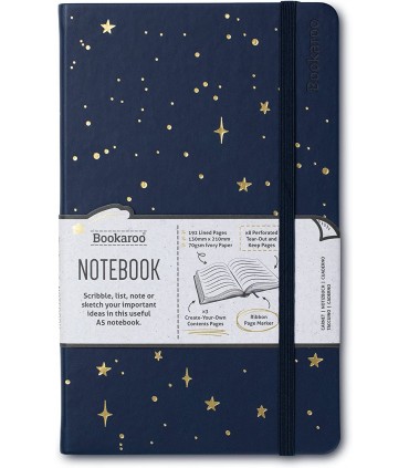 Pack Papeterie spécial Ramadan - Lune et étoiles dorées et nuit bleue- Bookaroo