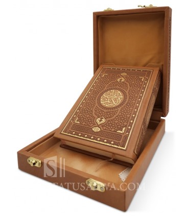 Quran in its luxury box - Leather engraved